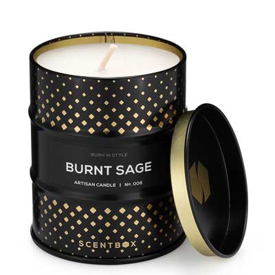 Gold Diamond Candle - Burnt Sage